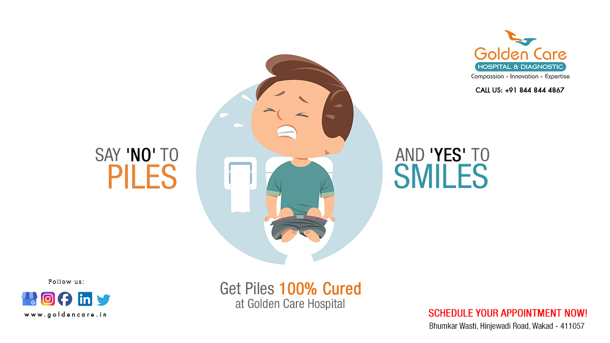 GoldenCareHosp's tweet photo. Many people suffer from piles silently for much duration before seeking medical help. At @GoldenCareHosp, we would like to tell people that piles get cured; they should not suffer it in silence. 

#GoldenCareHospitalPune #CurePiles #piles #PilesTreatment #pilesproblem https://t.co/phFfS7A2vR