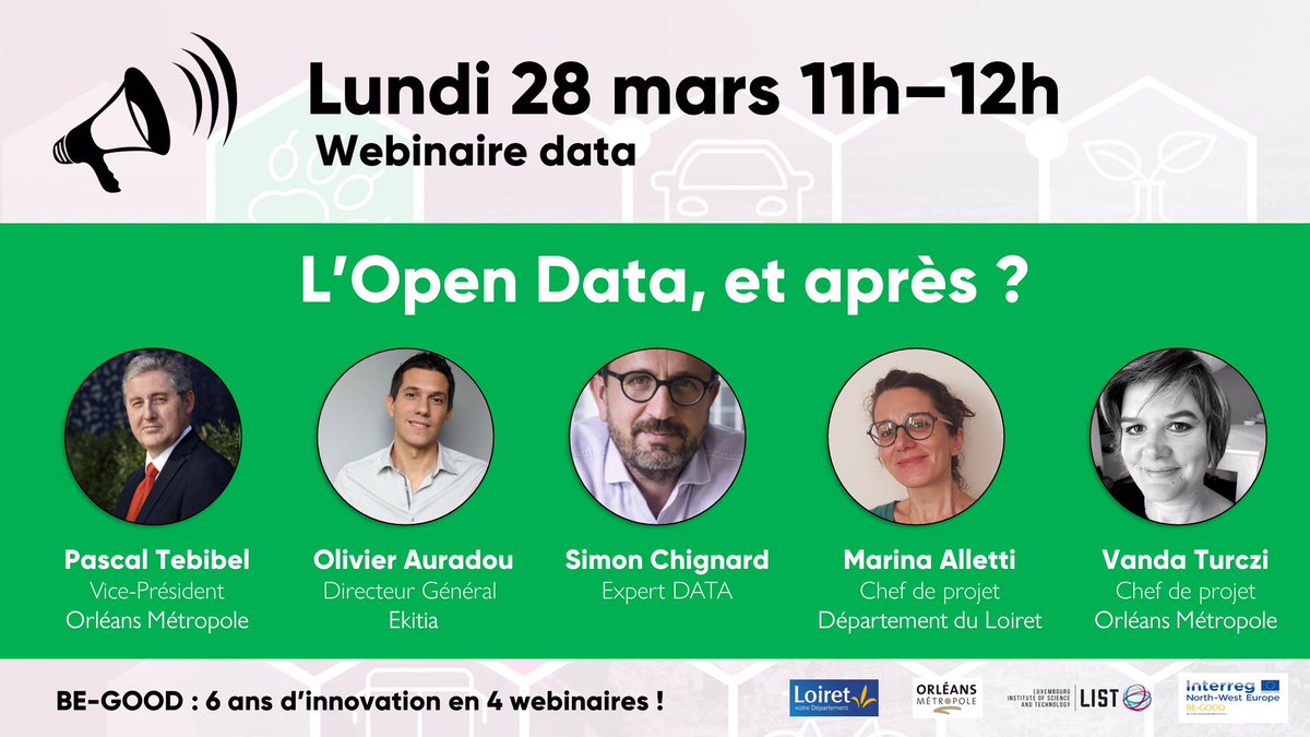 jacquespriol's tweet photo. 💥 WEBINAIRE DATA 💥

Dernier webinaire de la série proposée par @leloiret et @OrleansMetropol. Une question intéressante en débat : les promesses de l’#OpenData sont-elles au rendez-vous ?

Les inscriptions 👉🏻 https://t.co/k2Uop6POHx https://t.co/AJjUOrf6Ov