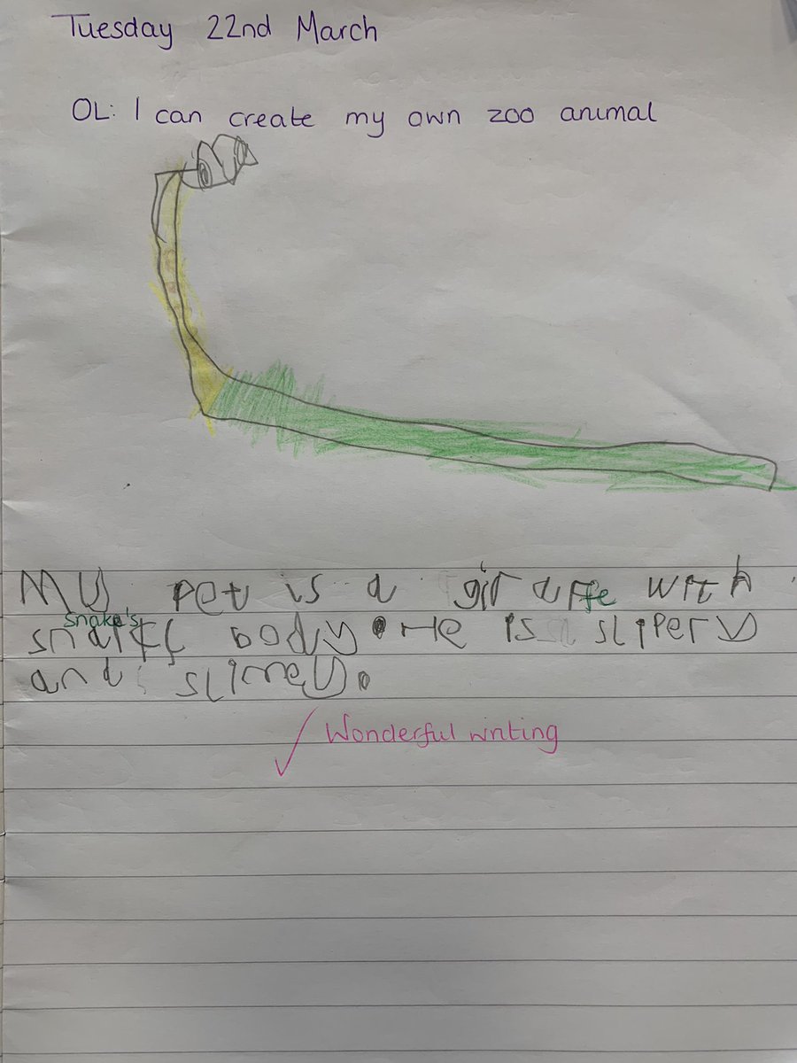 BlackoPrimary's tweet photo. After reading Dear Zoo by Rod Campbell, Mrs Richards and Hartley Class were tasked with creating some pretty wacky new animals for the zoo! We had a great morning filled with some really creative ideas for our writing βπ» πππ #dearzoo #EYFS #readingforwriting @ThePENNiNETrust https://t.co/FYF6ZbLdbu