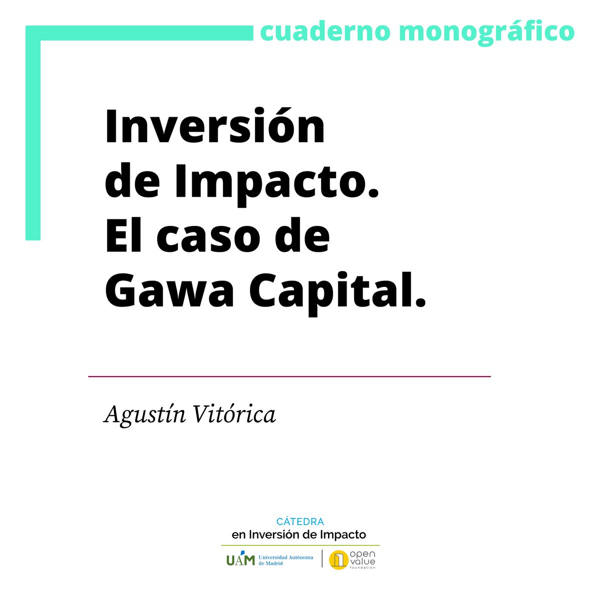 impacto_uam's tweet photo. Desde la #cátedraeninversiondeimpacto @UAM_Madrid - @OpenValueFound presentamos este artículo en el que @agustinvitorica nos relata el camino de @GAWACapital en el sector de la #inversiondeimpacto.

Puedes leerlo aquí 👉 https://t.co/NBWtjDXABY

#MIIUAM #MasterInversionImpactoUAM https://t.co/sCqTnjnUDq