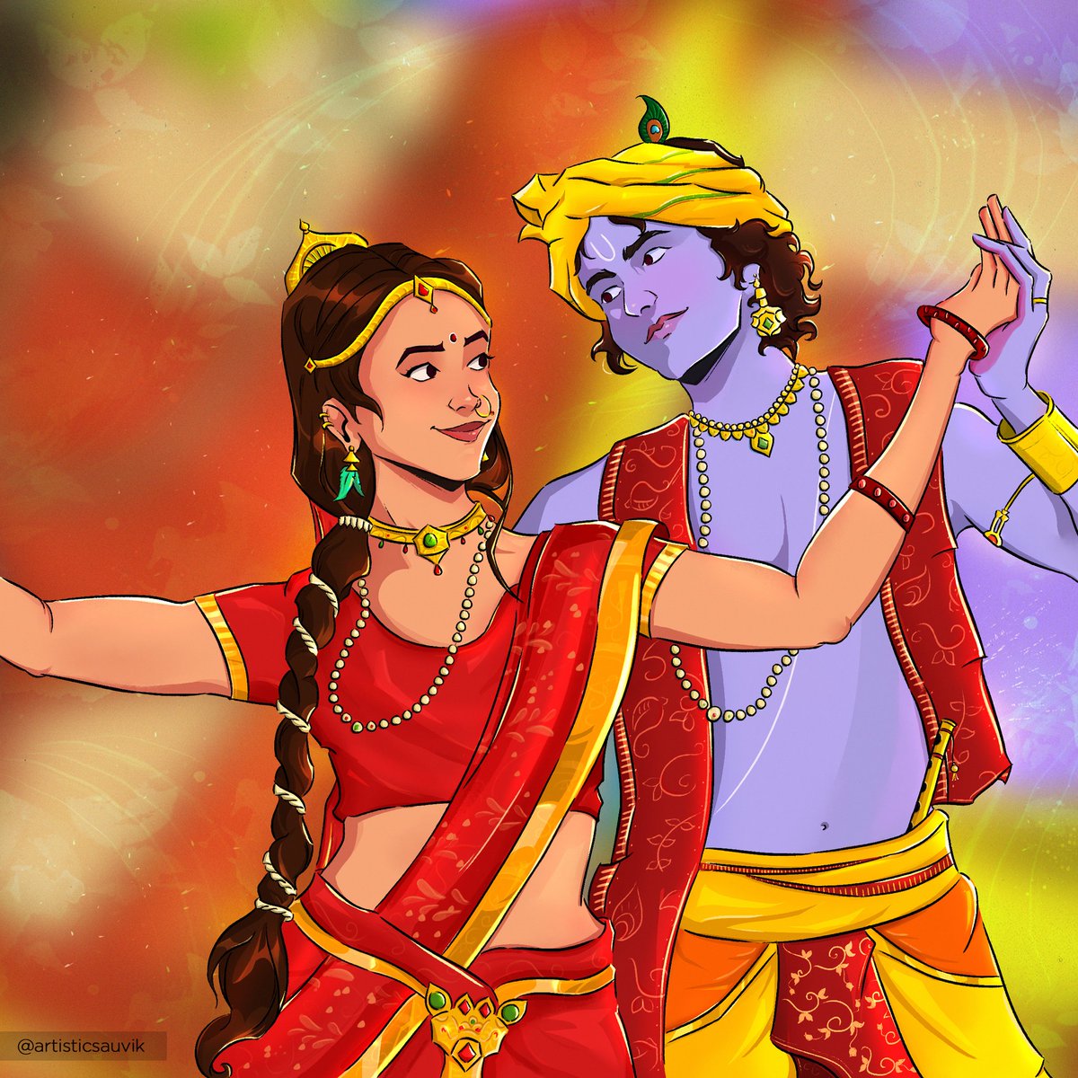 artisticsauvik's tweet photo. Radha Krishna - An Epitome of Love

Listed on @WazirXNFT 🍃

Had so much pleasure creating this piece, really love how it turned out!!

(Link is in the thread below) https://t.co/6iJVyazxZ1