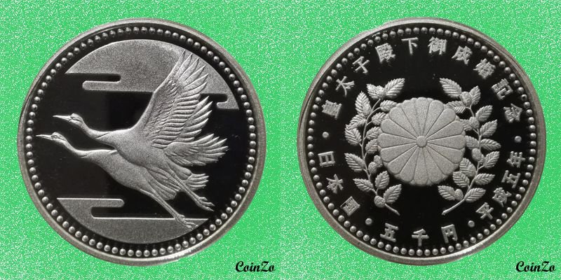 coinzo's tweet photo. Япония 5000 Йен 1993 Серебро 15 г 30 мм Журавль KM- #coinzo #coins https://t.co/uecJUzWbTh