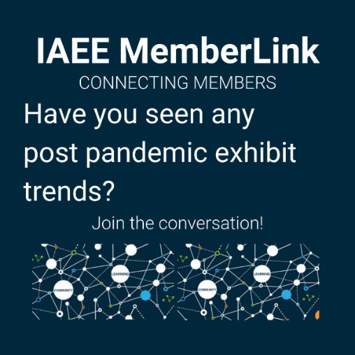 IAEE_HQ's tweet photo. Join the conversations happening right now on a variety of topics on IAEE’s #MemberLink Show Management community: https://t.co/59IsSk8WcT #iaeemembers #iaeecommunity https://t.co/iO2ly1kR7Y