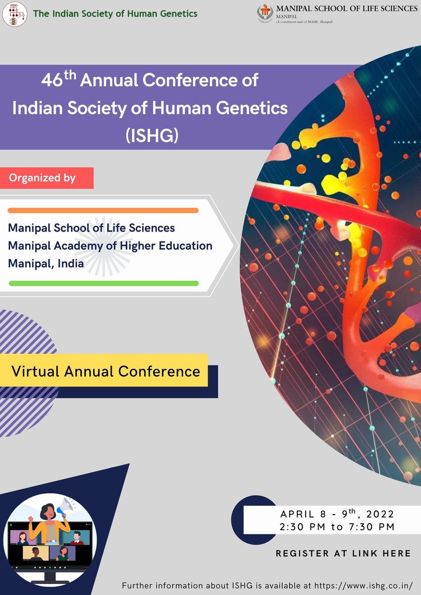 ISHG_INDIA's tweet photo. Join us for the annual ISHG event to be held in Manipal. Various ISHG award lectures and Young Scientist presentations are linedup for the annual event. Further details will follow shortly. Registration link https://t.co/e6IxB1FDhn https://t.co/c1q6UhwdrH