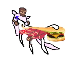ハンバーガーを食べるゴールドシップ
Goldship eating a hamburger 