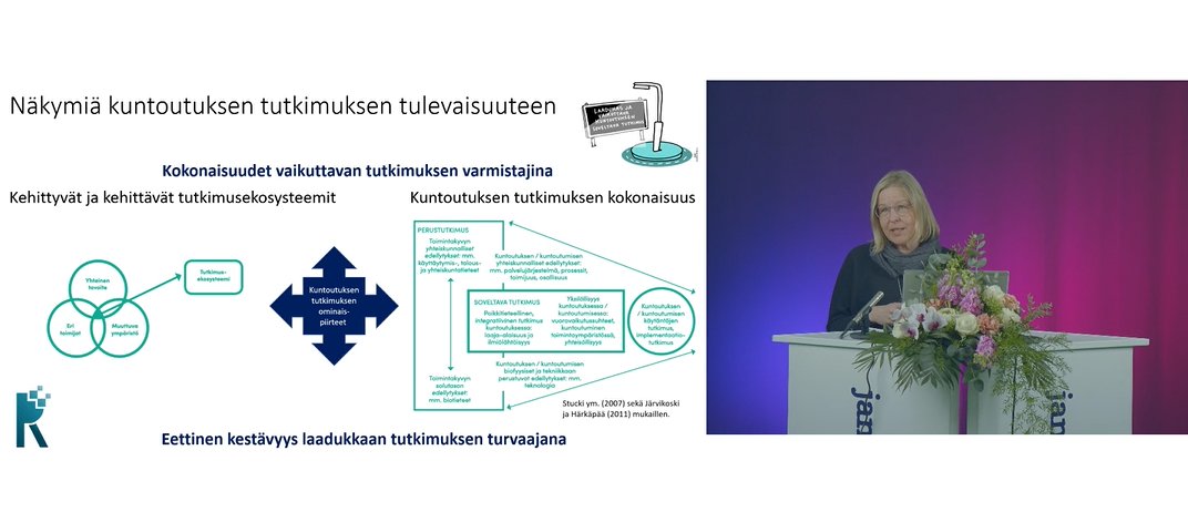 VanskaNea's tweet photo. @SipariSalla esittelee näkymiä kuntoutuksen tutkimuksen tulevaisuuteen @REcoRDIhanke 
Laadukas tutkimus rakentuu yhteistoiminnassa, kumppanuusperustaisesti: 
https://t.co/eLAK22Tpmr
#KuntoutuksenTutkimus https://t.co/vWFHsoxyo9