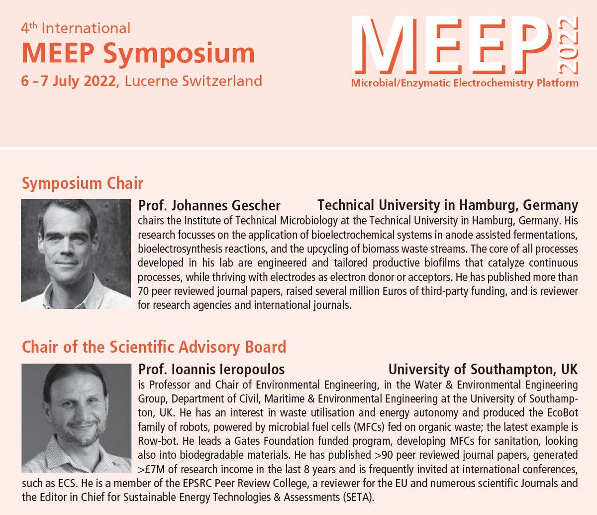 EFCForum's tweet photo. #EFCF2022 are honoured to be working with Johannes Gescher, head of the Institute of Technical Microbiology @TUHamburg, who will Chair the 4th MEEP Symposium https://t.co/HyJzDR4i8L 6-7 July. #tuhamburg #SustainableEnergy #BioFuelCell https://t.co/9nj3wseqeS