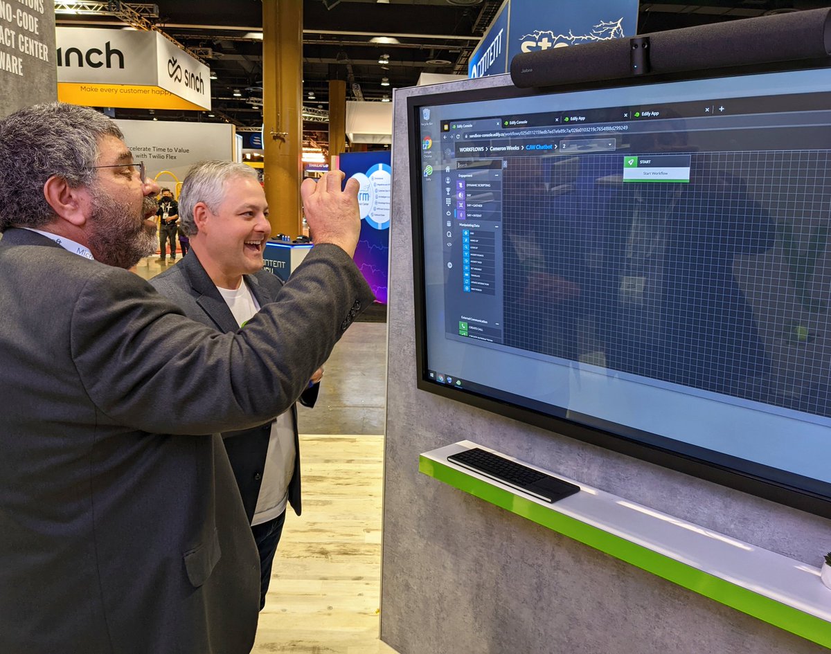 edifycx's tweet photo. Excited to be back at @enterprisecon this week! Get a demo of our new standalone, no-code Edify Workflows product &amp; Sync video conferencing. See how you can reinvent #CX and #EX experiences, at scale, in booth 1211. #EC22 #CCaaS #UCaaS #ContactCenter https://t.co/4qtEOEzvK6