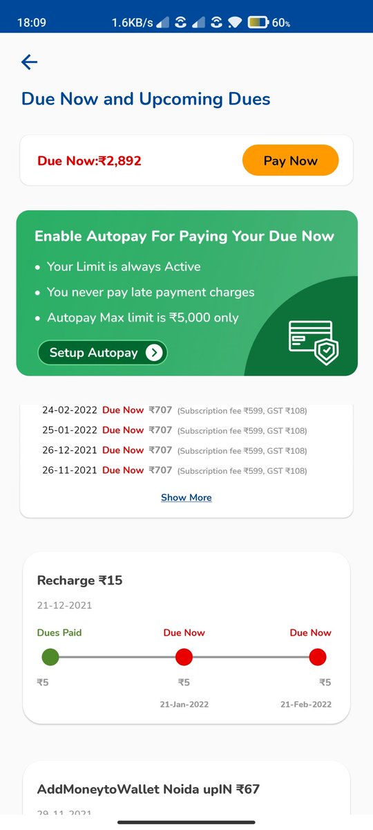 vebor786's tweet photo. @dhanicares @RBI 
It is so harrassing company.They harrassing their customers and doing fraud. Companies behaviour with their customers is too bad. It added illegal subscription to me. Firstly 6 month subscription didn't show in my account after it shows whole subscription amount https://t.co/fAK5jx3OQ9