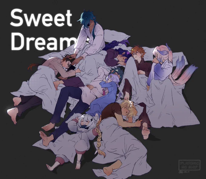Main Team(s) Cuddle Pile!
-
(Found family dynamic) I meant to post it in black and white but it's hard to tell who is who. Anyways :) They're my team!! 