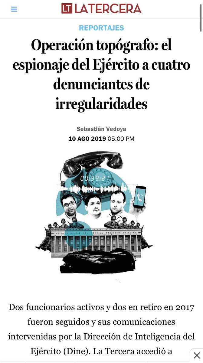 RafaelHarvey3's tweet image. Chile:

“inteligencia” de FFAAs y Carabineros hace ESPIONAJE contra:

Periodistas
Artistas
Civiles
Militares denunciantes de CORRUPCIÓN

Pero NO espía a Narcos, tráfico armas, crimen ni Fraudes.

Engañan al @PJudicialChile

@FiscaliadeChile NO formaliza responsables

 #ContigoCHV