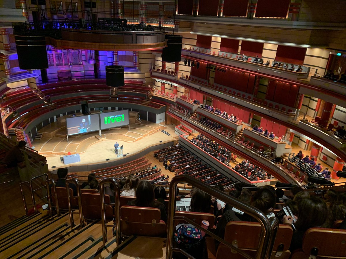 scienceburchett's tweet photo. So excited to be here at GCSE Science Live at the Birmingham Symphony Hall with Y9 &amp; 10! Kicked off with Dr. Maggie Aderin-Pollock, Prof. Andrea Sella &amp; now Prof. Alice Roberts 🤩 @LuttHigh https://t.co/OhttqwKDp0