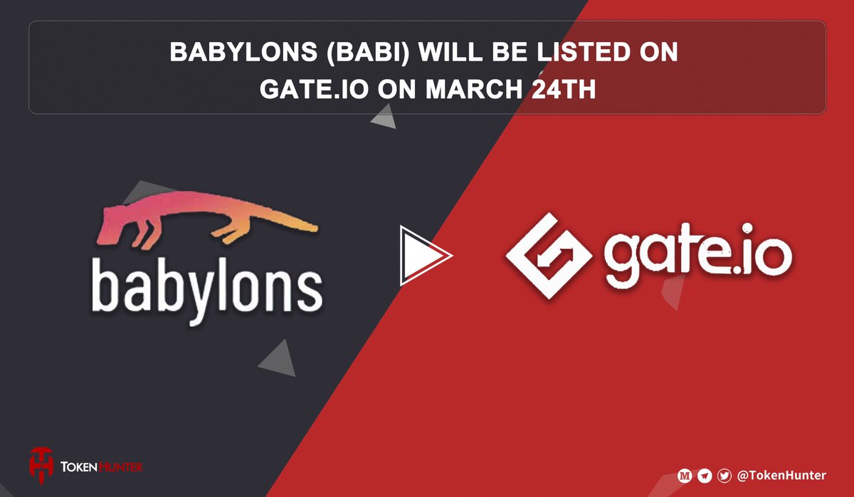 _TokenHunter's tweet photo. 🎊@BabylonsNFT $BABI will be listed on @gate_io under BABI/USDT trading pair

⏰Trading: Mar 24, 07:00AM (UTC)

Less than 2 days before #BABI listing🚨

👉🏻More Details: https://t.co/v2YASuOkuB https://t.co/HlTVIt1ewt