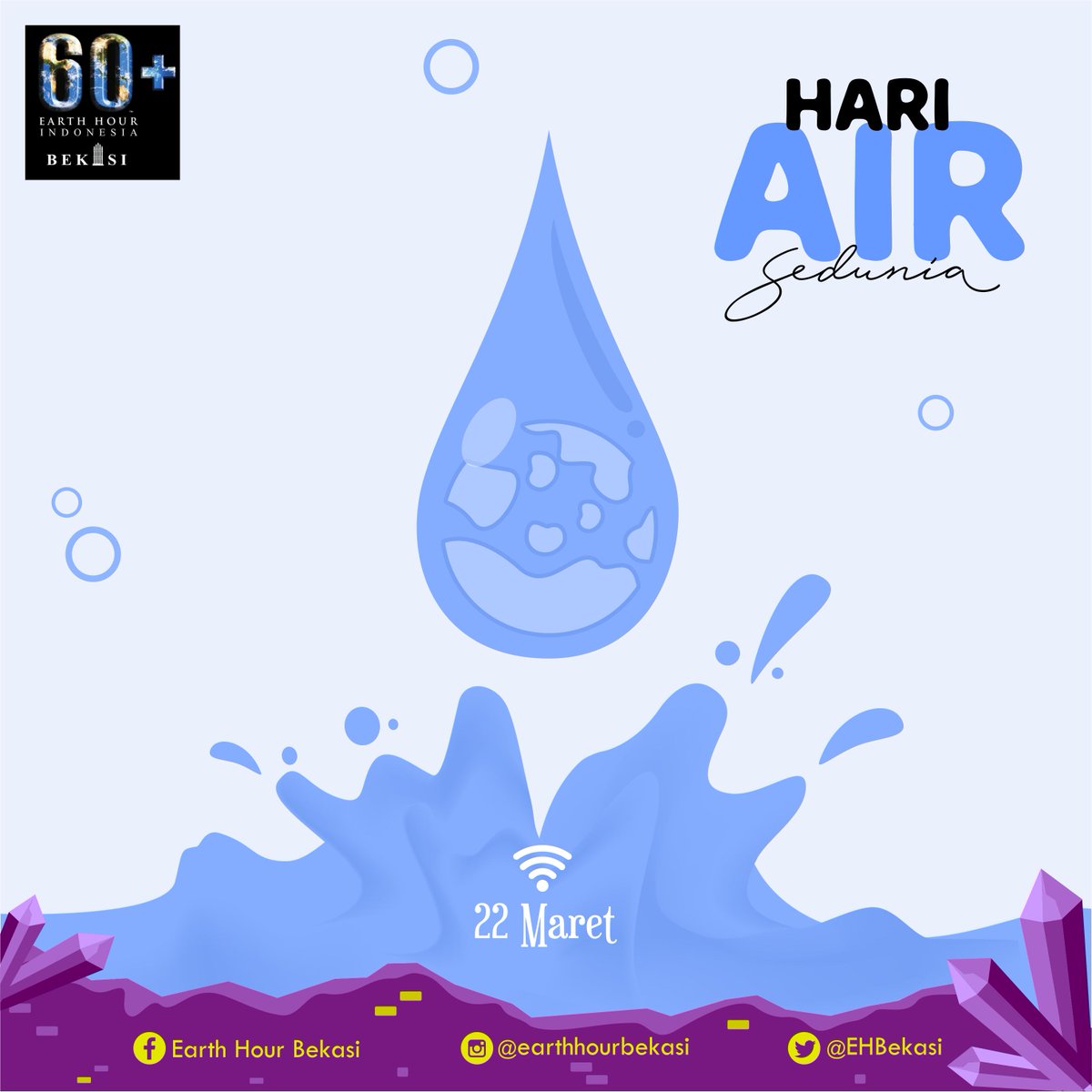 Selamat Hari Air Sedunia!💧💧
Hemat air yaah, #SobatEh! Dunia ada di tangan kita semua 💧

#TentukanMasaDepanmu #Connect2Earth #EhIndonesia #IniAksiku