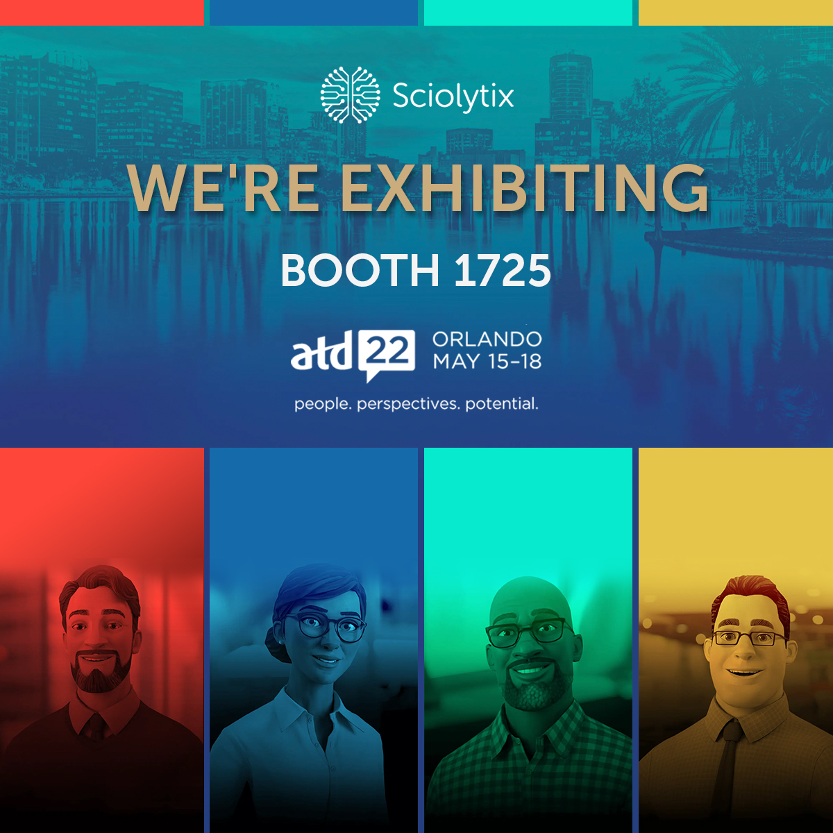 sciolytix's tweet photo. We're exhibiting at the @atd #ATD22 International Conference & EXPO! So, who else is heading to #Orlando this May? 🙌
Watch this space for updates on our participation.
Learn more: https://t.co/GGds3QcF2g
#Sciolytix #S2P2 #CELMS #HRTech https://t.co/gob1iTbgiI