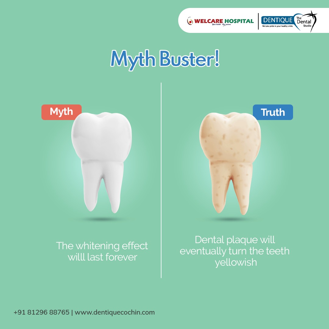 DentiqueCochin's tweet photo. Even if you lead a healthy lifestyle by avoiding carbonated drinks and junk foods the teeth will eventually turn yellow. However, proper and systematic dental care and a balanced diet will help extend the whiteness of your teeth.
#oralhealth #mythburst #teethwhitening https://t.co/h6NlAC22Ag