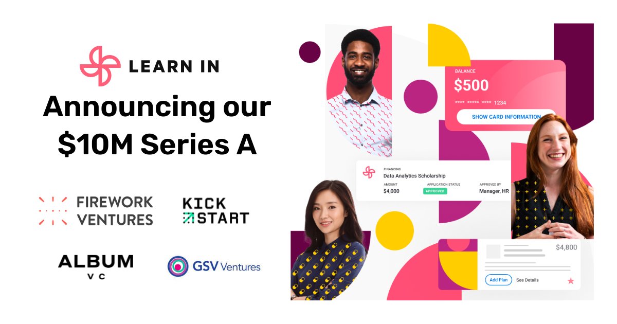 WeLearnIn's tweet image. We’ve just raised a new round of funding on the back of significant customer and product momentum. 
 
Thank you to our partners at @fireworkVC, @kickstartfund, @albumvc, and @gsvventures for their belief and support in our mission. 
 
#funding #hrtech