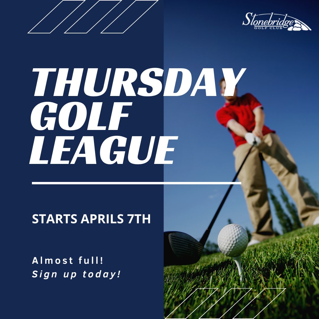 Stonebridge_GC's tweet photo. Don't miss out on our Thursday Golf League! 
 ➡️ https://t.co/ll3leCchFh

 #StonebridgeGolfClub https://t.co/u6Unomz8hf