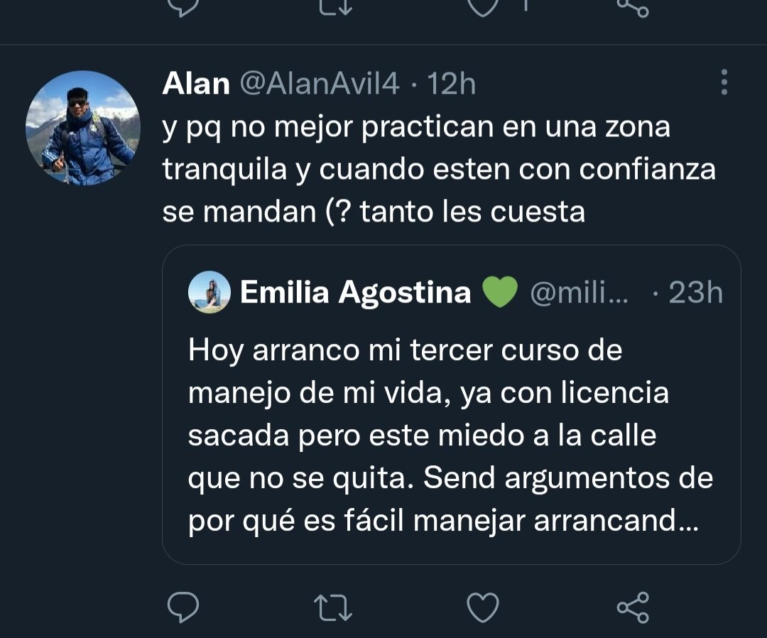 TheMemily's tweet photo. Miren algo de lo que recibió la piba que esta pidiendo consejos para animarse a salir a manejar. 
La calle está LLENA DE ESTOS SIMIOS, amigas, seamos fuertes. https://t.co/maaWHdIxKj