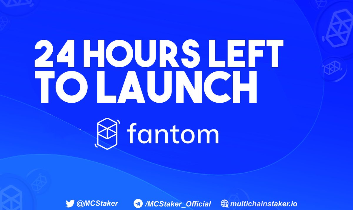 MCStaker's tweet photo. 24 HOURS LEFT TO LAUNCH 🔥🔥

👉Stake your #FTM &amp; earn up to 20% daily.

#crypto #avax #avalanche #matic #bnb #bitcoin #ethereum #Doge #crypto #DeFi #cryptocurrecy #CryptoNews #BSC #BSCgem #BSCNews #CryptoSignals #DeFiProject #Defi3 https://t.co/oS8mnH3BSg