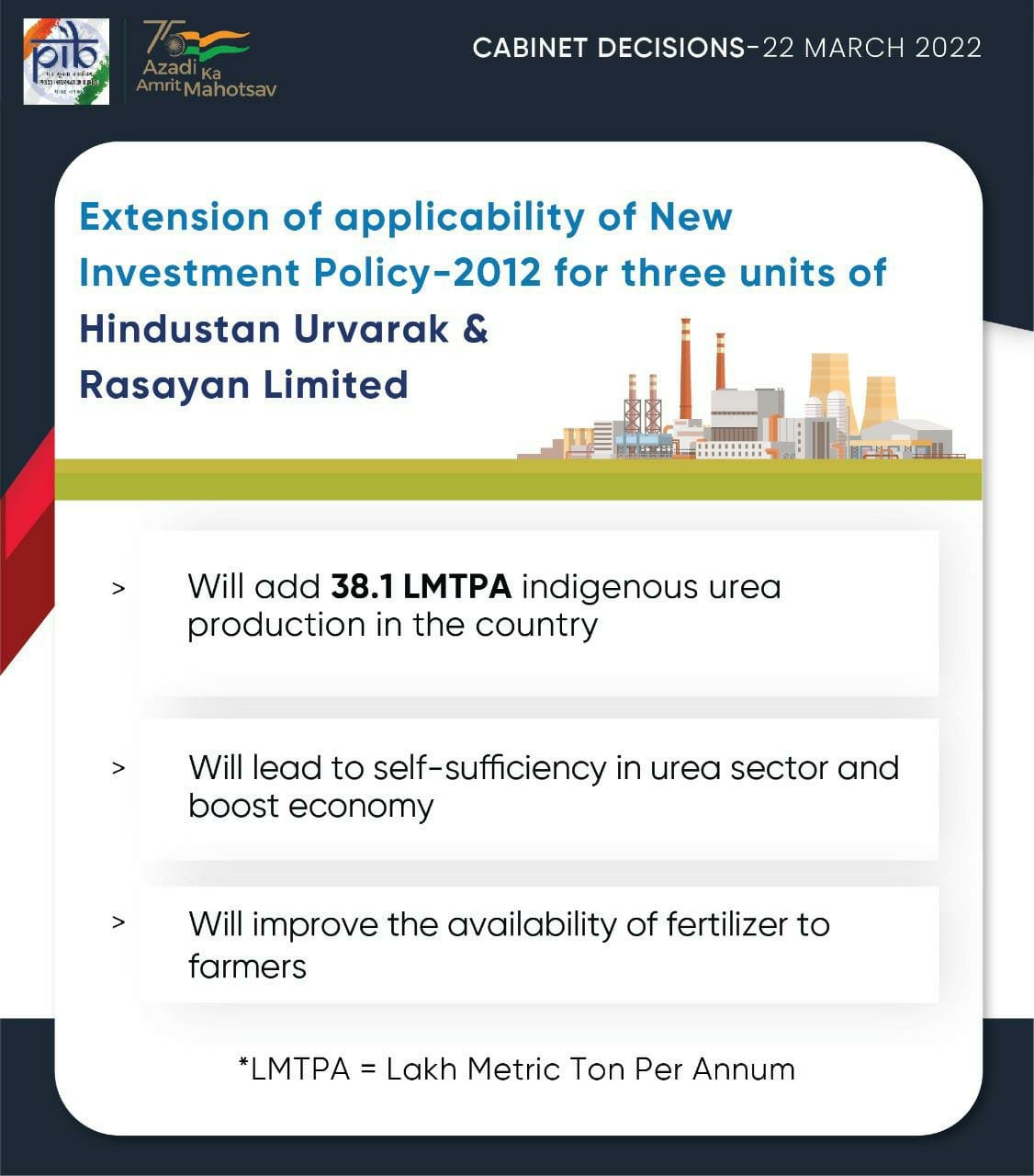 Piyush Goyal on Twitter "Making India selfreliant in urea production