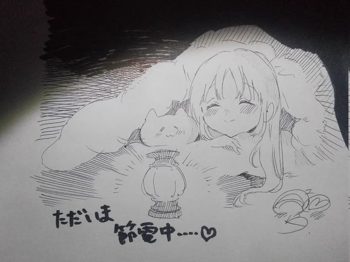 お布団でぬくぬくするクレアさんともちちゃん☺️😸💕 
