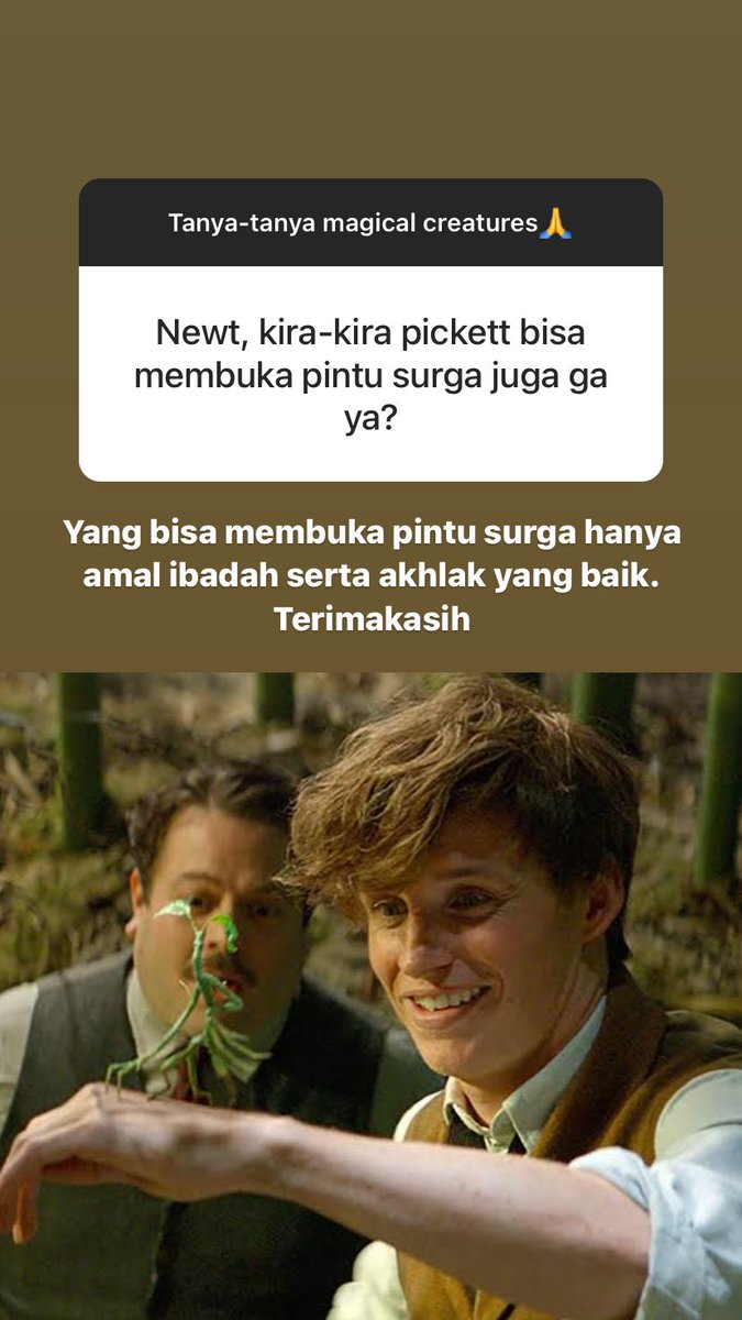 urhufflefriend's tweet photo. -Bonus-

•Magizoologist kebanggan Hogwarts, Newt Scamander https://t.co/FczMSj6CR1