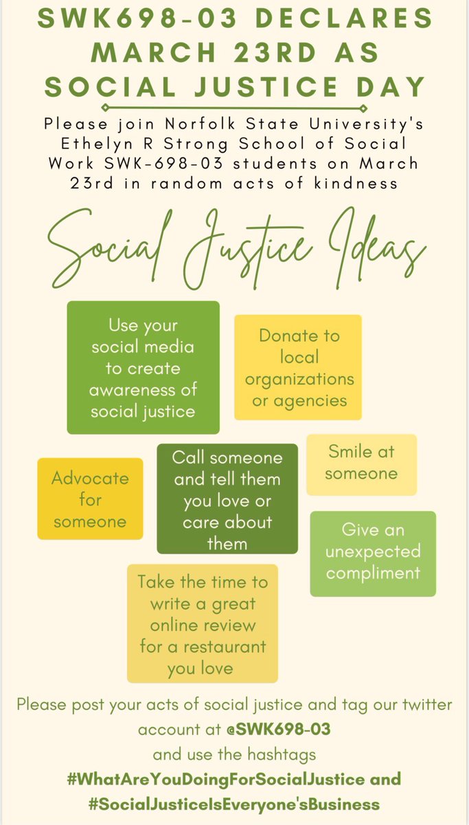 Swk69803's tweet photo. TOMORROW IS SOCIAL JUSTICE DAY ‼️ https://t.co/oUjaPJihOV