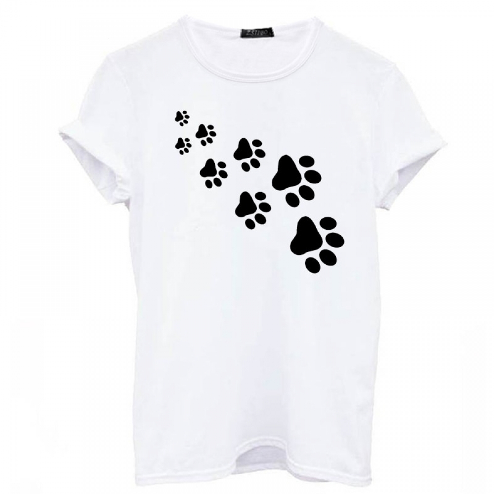 ishopcats's tweet photo. #ilovekittens #cutecat Women's Cat Paws Printed T-shirt https://t.co/AwYjXIfUCd https://t.co/rbBAsh0egt