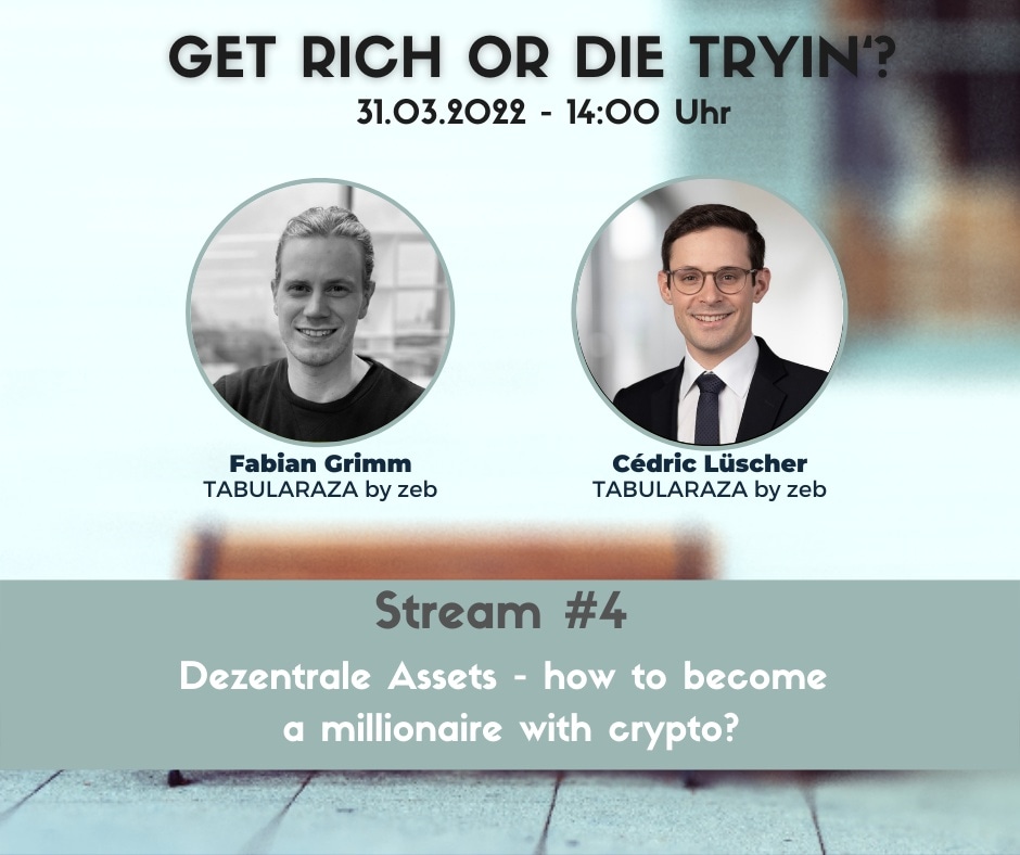 plaudertaschen_'s tweet photo. 📢 Stream #4 – Dezentrale Assets: How to become a millionaire with crypto?!🚀 In diesem Stream schauen wir uns die Investmentmöglichkeiten in dezentrale Assets aus der Nutzersicht an - von #NFTs über tokenisierte Vermögenswerte bis hin zu Kryptowährungen. Seid mit dabei!👍🎙 https://t.co/SARapdP9p9