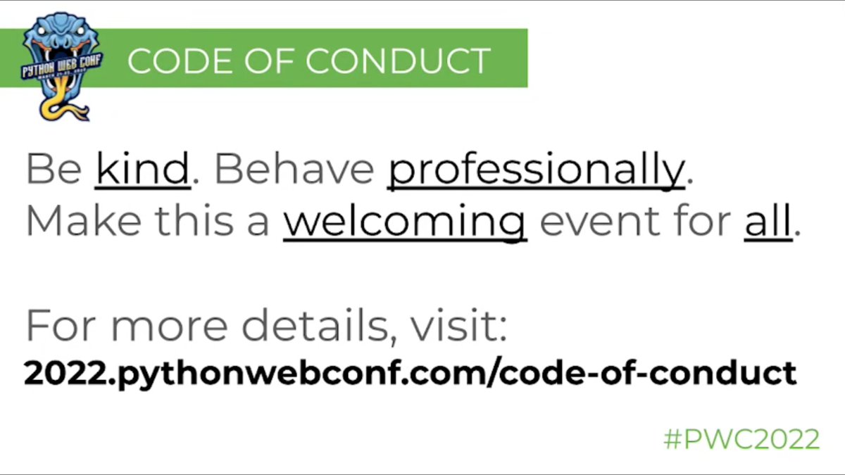 pauloxnet's tweet photo. The second day of Python Web Conference 2022 @pythonwebconf has just started. 🎊
Calvin @calvinhp is welcoming people and thanking sponsors of this #Python conference for #web developers.

#pwc2022 #pythonwebconference https://t.co/ovq1WzRbiC