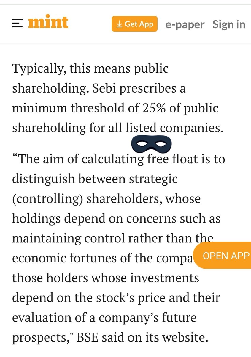 Ali_Haq_Sabr's tweet photo. #RuchiSoya
1. Who is behind Ruchi Soya trend?
2. Why is the current free float of Ruchi Soya less than 1%, in apparent contradictions to SEBI guidelines?
#CronyCapitalism
#SuitBootKiSarkaar
https://t.co/yCWjytPEas https://t.co/dP81uKWknH