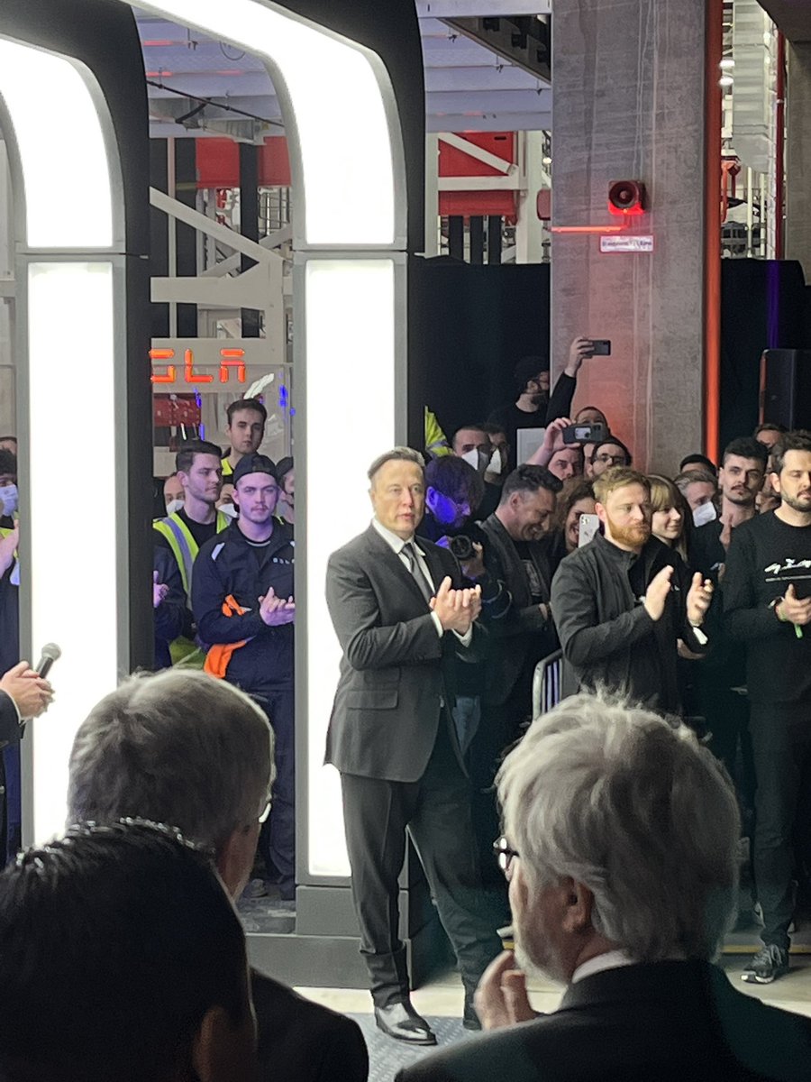 .<a href="/elonmusk/">Elon Musk</a> at Giga Berlin delivery event. Thank you Tesla for accelerating the advent of sustainable energy ⚡