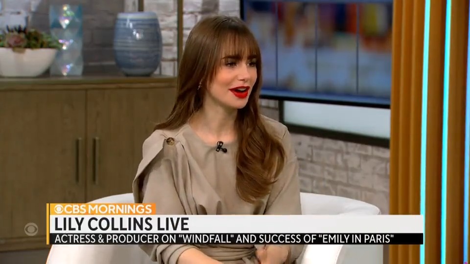 Lily Collins – Seen at CBS promoting her new movie