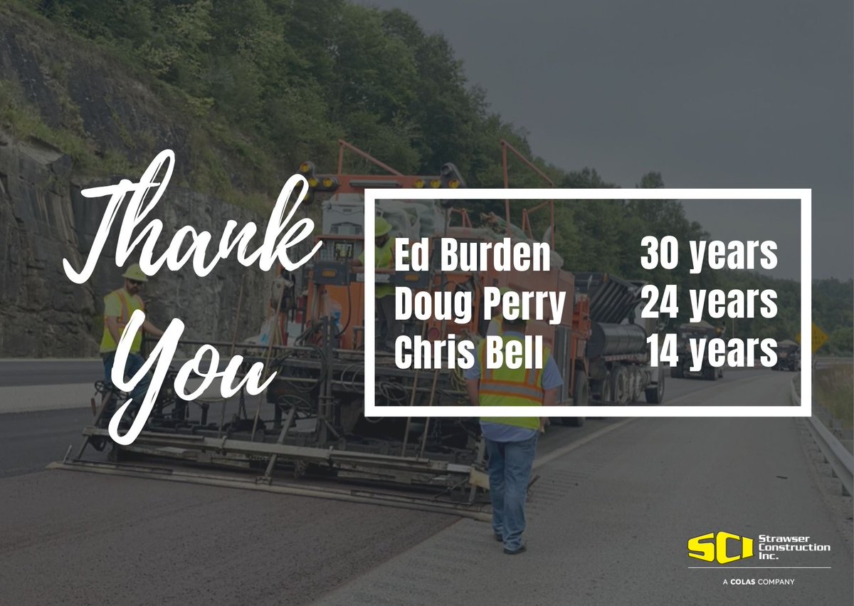 Strawser_Inc's tweet photo. Celebrating our employees who joined our Strawser/Terry family during the month of March over the past 30 years! Thank you for your time and continuous hard work! #ThankYou #EmployeeAppreciation https://t.co/Z5LnwtI1YV