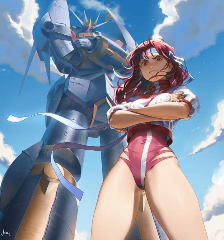 yui1107's tweet photo. トップをねらえ！ 海外題名 Gunbuster より タカヤノリコとガンバスター 【バスターマシン】
https://t.co/ib29VwPeBD
巨大娘のようにも見える独特のアオリ構図と厳しい表情
#トップをねらえ #ガンバスター #Gunbuster #高屋法子 #タカヤノリコ
#腕組みガンバスター #巨大娘 https://t.co/8IyYykJjxT