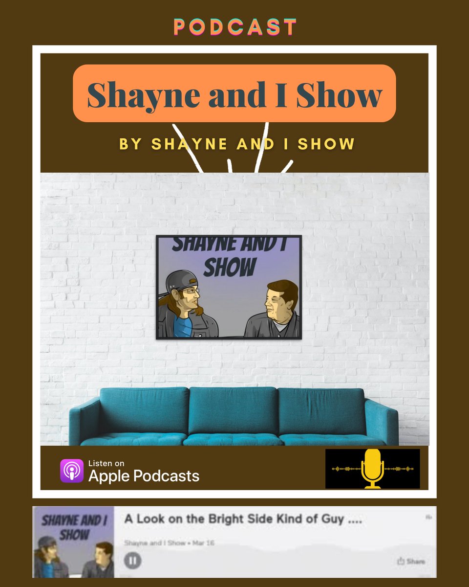 FairOfPodcasts's tweet photo. Shayne and I Show
By Shayne and I Show
Listen On:- https://t.co/0fY6P5FO1j
#podcast #podcastgroup #podcasteros #ShayneandShow #applepodcast #applepodcasts #applepodcasts📱📻🎙🎧 #applepodcaster https://t.co/u2gNwxEuvD