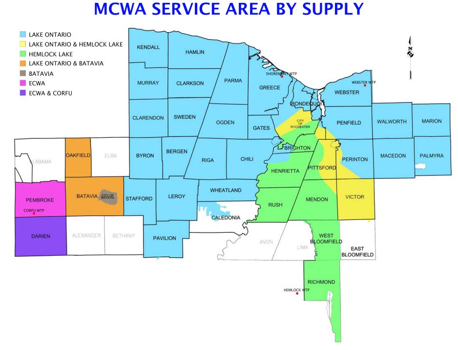JamesGilbertWX's tweet photo. Happy World Water Day! Did you ever wonder where your tap water comes from? Wonder no more. Here is a guide from the MCWA on where Monroe County gets its water. Most is from Lake Ontario. Many in the city are drinking water from Hemlock Lake. https://t.co/HX9qBn5udj