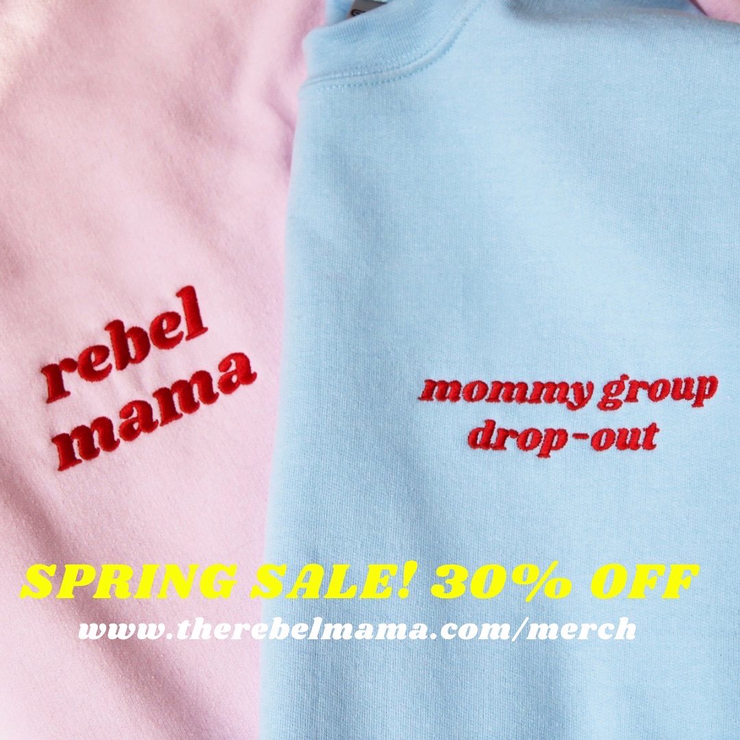 To celebrate the start of spring (FINALLY OMG) we've marked down all our winter merch (ie. sweaters and hats) to 30% off! 🙌🌼💖

No discount code needed! Just hop to therebelmama.com/merch or tap slides to shop the sale.

HAPPY SPRING, BABES!
💛🌸💙🌼💖