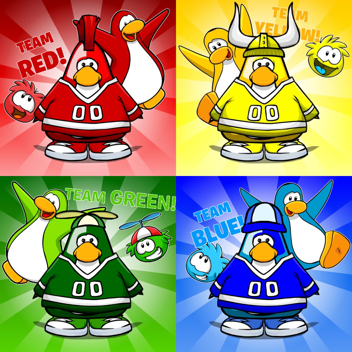 UoGClubPenguin's tweet photo. Choose your team and compete in the Nintendo Club Penguin games with us for Game Day in the Boardroom at 6PM 🏅

Which team are you choosing? 
❤ #Teamred 
💛 #Teamyellow 
💙 #Teamblue 
💚 #Teamgreen 

#universityofgreenwich #clubpenguin https://t.co/hp7ModO1e1