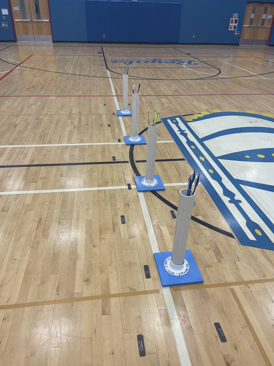 TeskePE's tweet photo. I have found that labeling targets, feet placement, quivers, and lane numbers to be so beneficial! https://t.co/YVuHY7zNmX