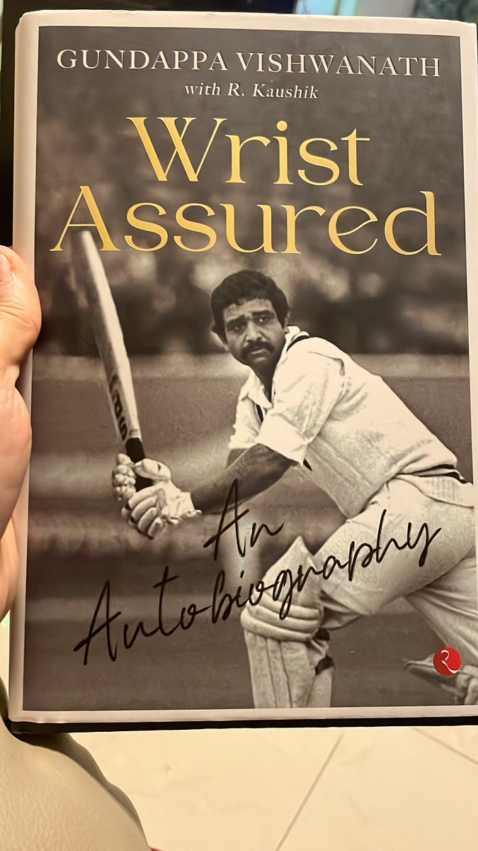 sauravg94's tweet image. Thank you @bookworm_Kris for delivering GRV’s autobiography. Anticipating some wonderful anecdotes in #wristassured. GRV was unarguably the classiest batsman in India and a gentleman to the core. Again many thanks to Krishna.