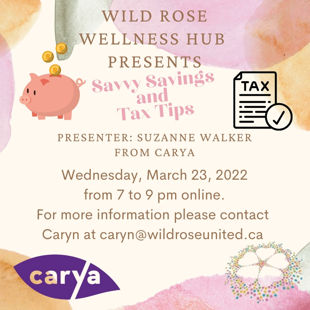 WildRoseChurch's tweet photo. Join the Wellness Hub tomorrow night at 7 pm for our talk with Suzanne Walker from @caryacalgary . Suzanne will be talking to us about Savvy Spending and Tax Tips. For more information please contact Caryn at caryn@wildroseunited.ca.
#wruc #wrwh #yyc #spendingtips https://t.co/hbAvRJ5VIy