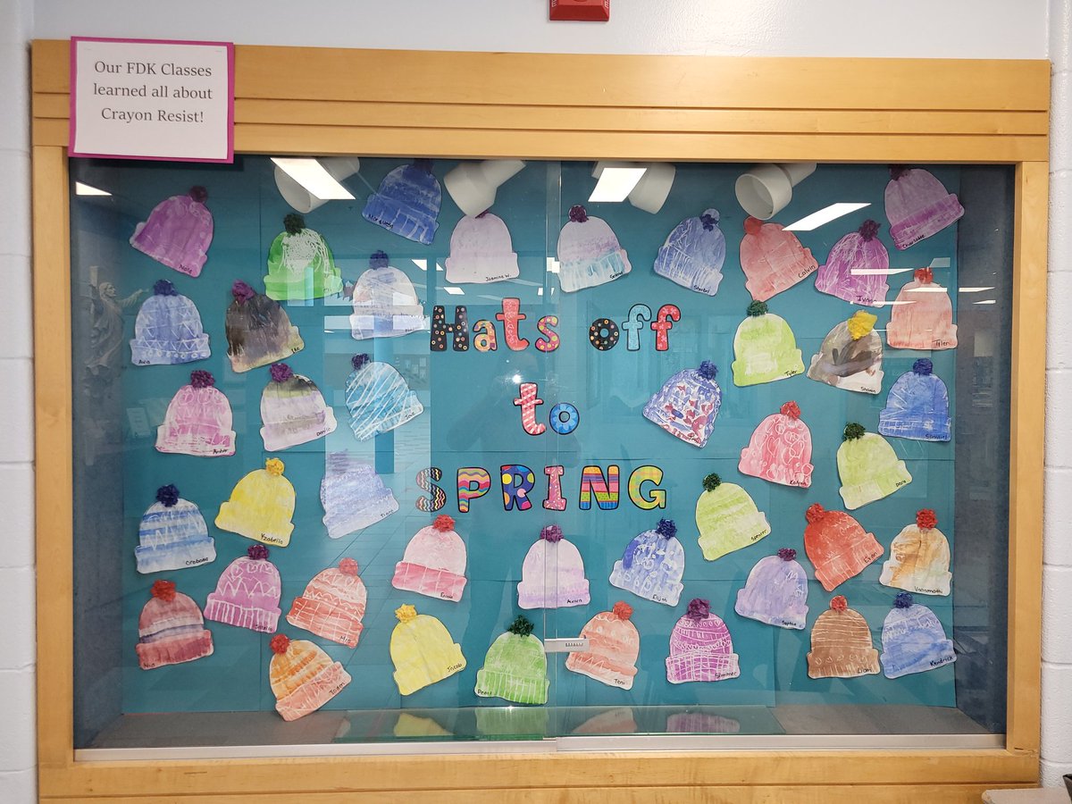 Our FDK classes are celebrating spring with their crayon resist artwork.