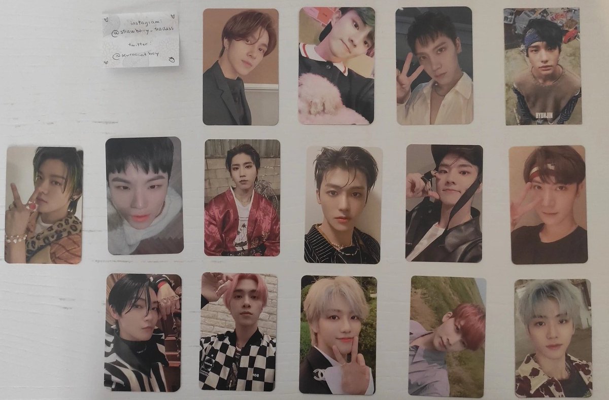 kuroocatboy's tweet photo. selling various skz, nct &amp; tbz photocards ! 

want: 6€ each + shipping fee 
— spain : 60 cent.
— rest of eu/uk : 1€
— payments via paypal
— dm for more info

#wtstheboyz #wtstbz #wtsnct #wtswayv #wtsnctdream #wtsskz #wtsstraykids https://t.co/liNI9tllOv