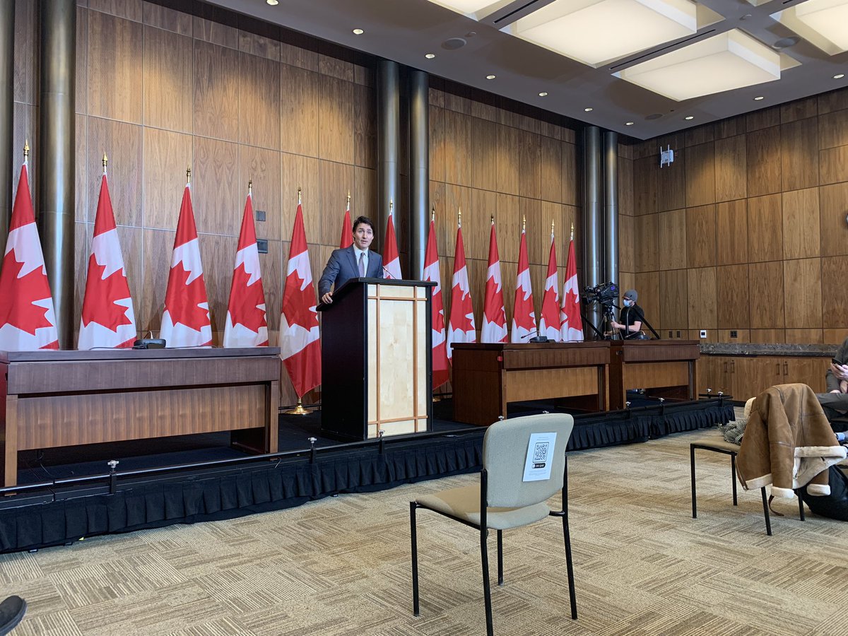 PMJT announces the Liberal-NDP agreement. He says it starts today and will be in place until the end of this Parliament in 2025 #cdnpoli