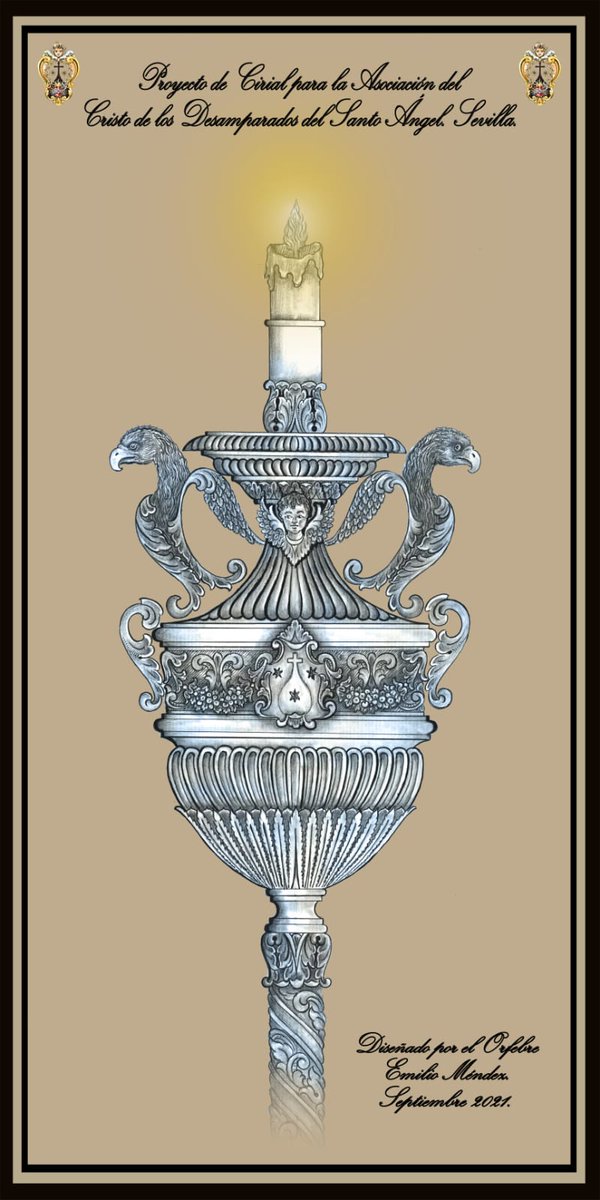 🟤⚪🕯️ Una vez presentados y bendecidos el nuevo juego de 6 ciriales de estilo imperial, cincelados al completo en metal plateado, sólo nos queda desear a esta Asociación de fieles devotos su disfrute para seguir engrandeciendo su patrimonio para tan imponente talla cristífera.