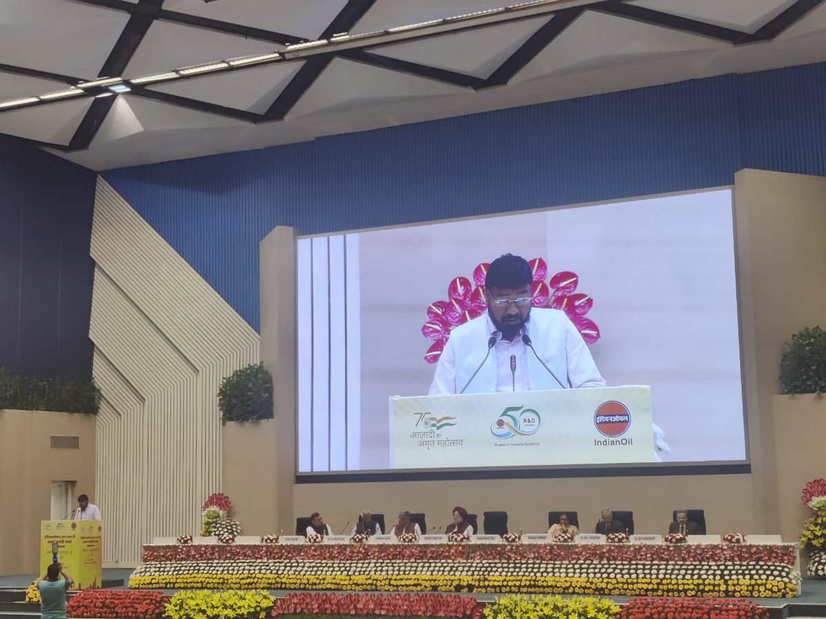 RndIndianoil's tweet photo. "IndianOil R&D has played a vital role in nation building by developing cost-effective and eco-friendly fuels. IndianOil R&D has brought a significant change in the energy sector", quoted @Rameswar_Teli
#50yearsofInnovativeExcellence https://t.co/aB156OvmKl
