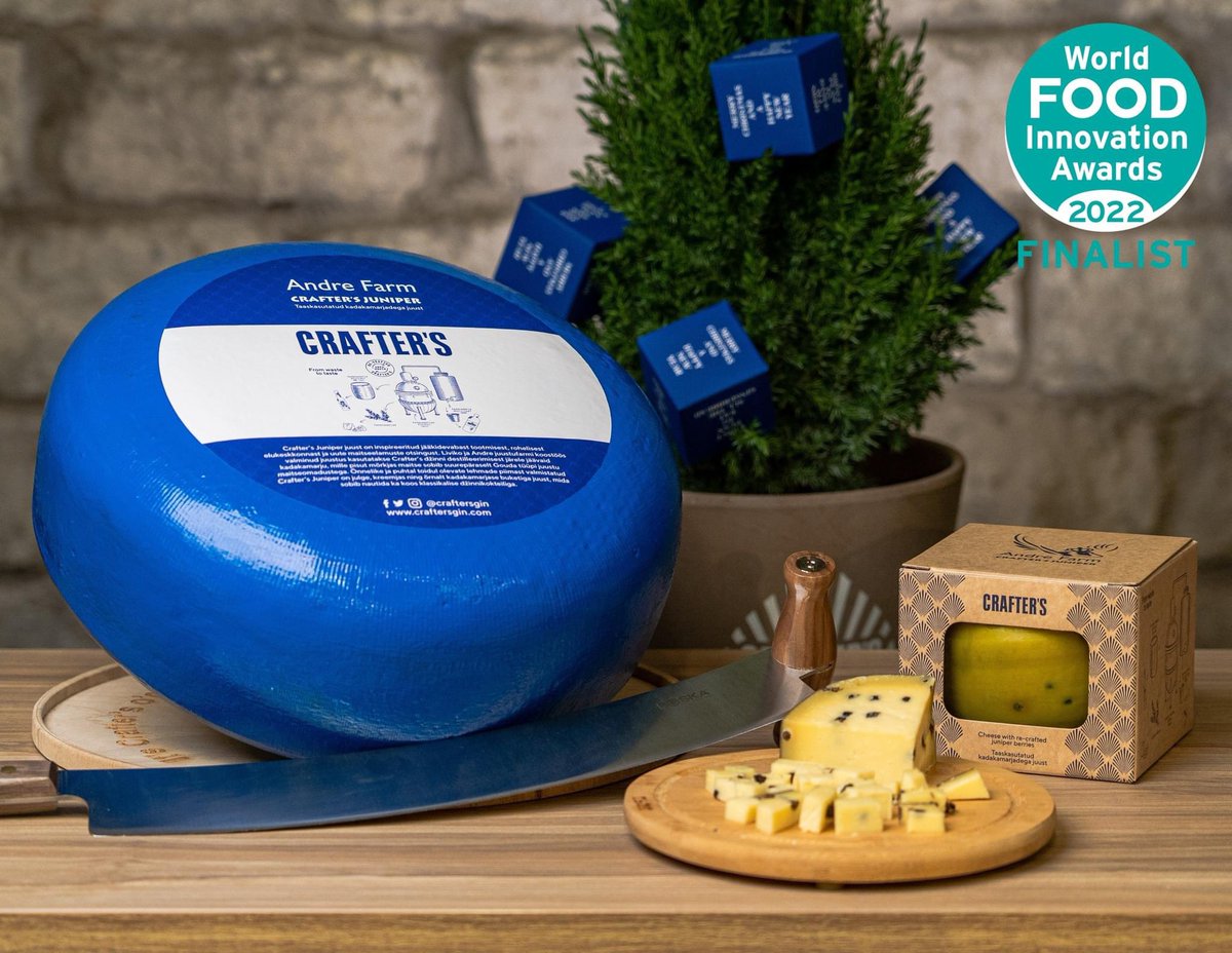 craftersgin's tweet photo. We are happy to announce that World Food Innovation Awards 2022 is finished and Andre Farm Crafter's Juniper Cheese was nominated as a finalist. 😉👏🤩🥳 🧀
Thank you @andre_juustufarm  &amp; @foodbev_media 👏

#craftersgin #cheese #juniper #andrefarm #andrecheese #finalist #wfia22 https://t.co/Kc0Wv9rQ1e