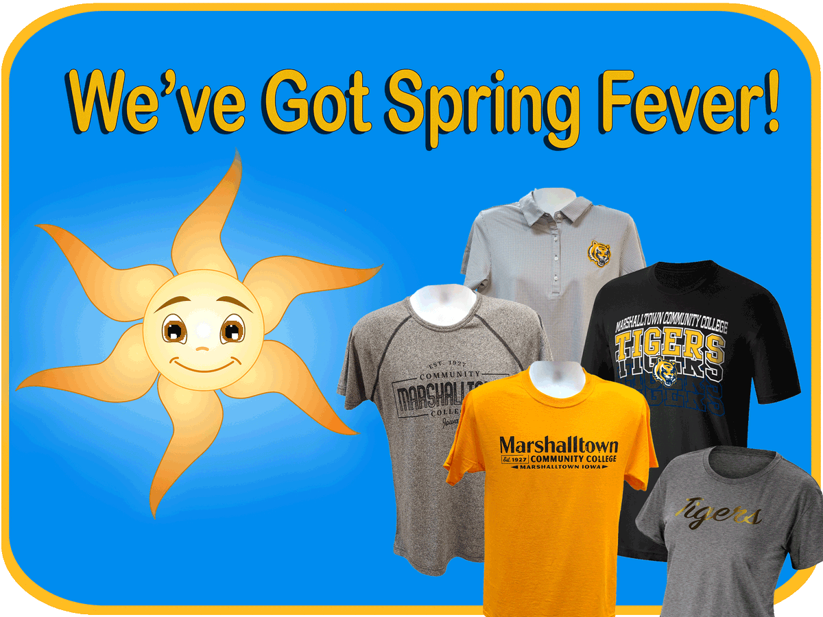 MCCBookstore27's tweet photo. The warmer weather has us feeling a bit spring feverish! Stop by the Bookstore and checkout all our warm weather gear, pick up some drinks and snacks too. https://t.co/b0mbniRmKq